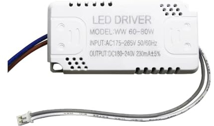 MAMA'S PEARL Pilote LED 230 mA 8-24 W 24-40 W 40-60 W 60-80 W 80-120 W 100-150 W Alimentation de l'unité d'alimentation du pilote de courant constant LED Transformateur LED Ballasts(60-80W)
