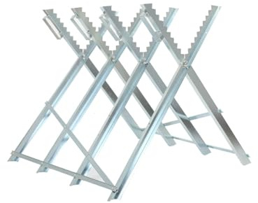 L-home Chainsaw Saw Horse Log Holder Metal Cutting Stand Wood Saws Foldable Sawhorse 150 kg Load for Logging Sawing Forestry Workshop