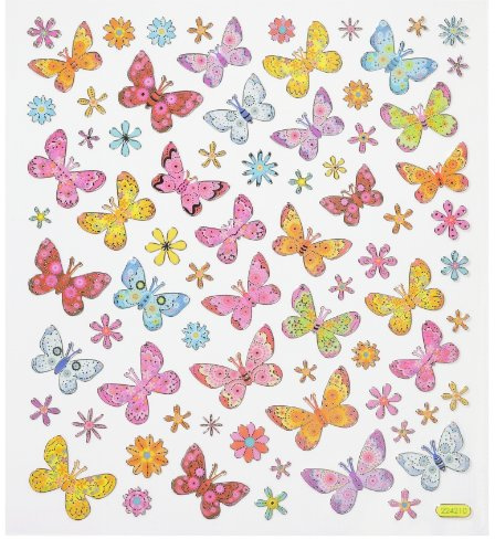Hobby-Design Sticker Schmetterling II Bogen 15,5 x 17 cm