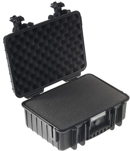 B&W Transportkoffer Outdoor - Typ 4000 - Schwarz mit Würfelschaum - Wasserdicht nach IP67 Zertifizierung, Staubdicht, Bruchsicher und Unverwüstlich