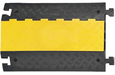 Canalina passacavi, grande, elemento intermedio, nero / giallo.