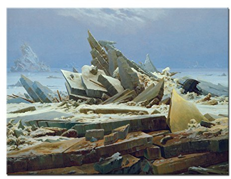 WANDKINGS Leinwandbild Das Eismeer von Caspar David Friedrich / 80 x 60 cm/auf Keilrahmen