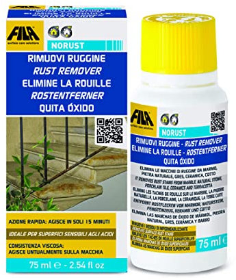 FILA Surface Care Solutions, NORUST, Détachant Antirouille, Elimine la Rouille, 75.00 ml (Lot de 1)