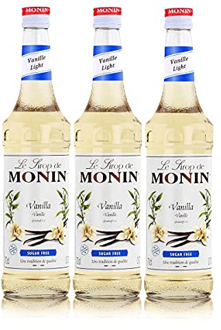 Monin Sirup Vanille Light, 0,7L 3er Pack