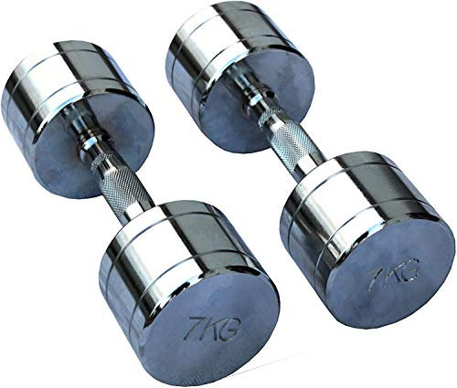 Lisaro Chrom Kurzhanteln | Verchromte & Hochglanzpolierte Hanteln mit Rutschfestem Griff | Perfekt für Krafttraining, Fitness & Muskelaufbau | Erhältlich in 1 kg - 25 kg (4kg)