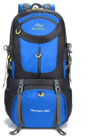 BOZEVON Outdoor Trekkingrucksacke - Reiserucksack Wanderrucksack Sport Radfahren Klettern Rucksack Herren Damen, Himmel blau, 60L