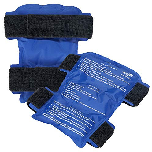 Paquete de 2 paquetes de hielo para espinillas, reutilizable, envoltura fría y caliente para aliviar el dolor de espinillas, paquete de hielo flexible para corredores