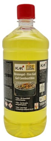 Gel combustibile – Set 6 bottiglie da 1L – Gel infiammabile per fonduta, buffet, chafing dish, caminetti decorativi – Gel sicurezza inodore per uso interno ed esterno - Art 310 (6)