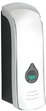 WENKO Desinfektionsmittel- und Seifenspender Mod. Ranera S Chrom, Wand-Spender für Desinfektionsmittel, Flüssigseife etc., Befestigen ohne Bohren, 280 ml, 7 x 22 x 7,5 cm