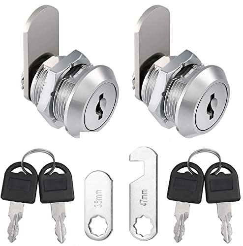 Litensh verrou de sécurité pour barillet boîte aux lettres, serrure casier meuble tiroir caisse vitrine verre à came porte verrou de placard pour tiroir d'armoire, boîte à outils avec clés 2 16mm