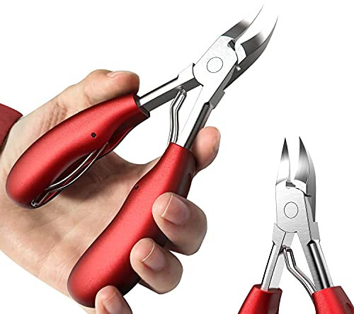 Nagelzangen für Starke Fußnägel Profi | Nagelzange | Fussnagelschere Dicke Nägel | Zehennagelschere | Kopfschneider für Fußnägel | Fußnagelschere für Dicke Nägel (Red manicure knife)