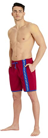 ARENA Herren 005103 Swimming Trunks Badehose, Burgundy-neon Blue, L EU