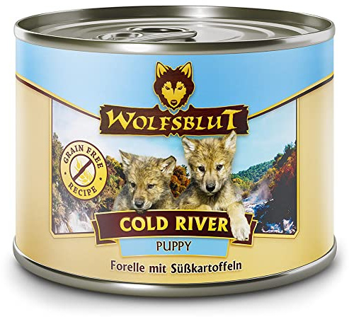Wolfsblut - Cold River Puppy - 6 x 200 g - Forelle - Nassfutter - Hundefutter - Getreidefrei