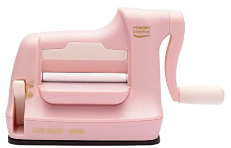 Vaessen Creative Cut Easy Mini Macchina da Taglio - 7,5 cm - Rosa - Accessorio per Fai Da Te, Scrapbooking, Hobby Creativi, Creazione di Biglietti e Journaling