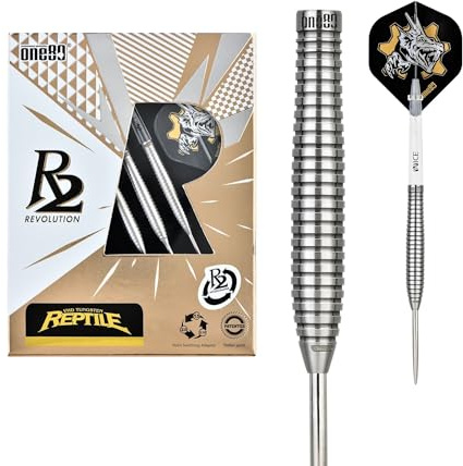 ONE80 Steel Darts R2 Revolution R2 Interchange Re-ptile 2,35 mm Point VHD Steeltip Dart Steeldart mit Wechselspitze neues Innovatives Spitzen Wechselsystem (22 Gramm)