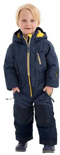 Killtec Unisex barn Fisw 31 Mns Onpc skidoverall/snödräkt med huva, vattentät, mörkblå, 86-92