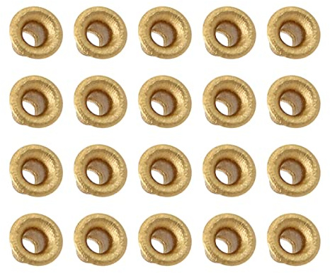 METALLIXITY Genom hålnitar (M2 x 2 mm) 100 st mässingpläterad metall ihåliga nitmuttrar – för PCB-plattor guldton