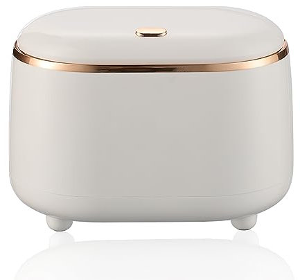 xiaoxianxian Mini Cestino da Scrivania,Pattumiera da Tavolocon Coperchio,Portable Cestino da Tavolo per Camere da Letto, Sale da Pranzo, Bagni, Uffici Ecc. (Bianco)