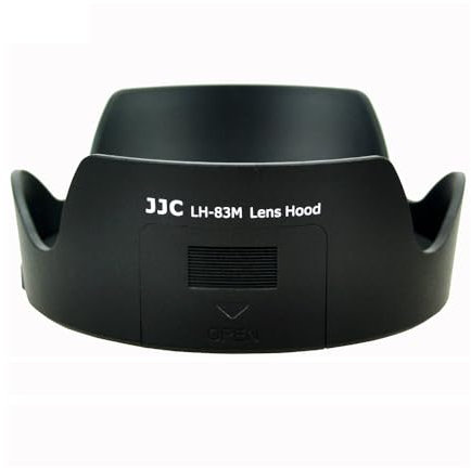 JJC Lens Hood With Side Window Design Shade Reversible Tulip Flower Hood for EF 24-105mm F3.5-5.6 IS STM - Replacement of Canon EW-83M
