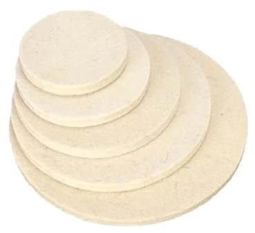 Disco de Fieltro Almohadillas de pulido, rueda de almohadilla de pulido de fieltro de lana for reparación de arañazos de vidrio y acero inoxidable (Color : 5in)