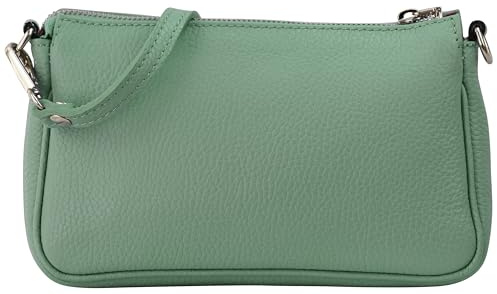 SH läder äkta läder axelväska axelväska handväskor clutch liten väska aftonväska 23 x 13 cm Jennie G323, Vattengrön