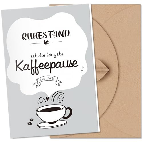 Legezon Abschiedskarte Kollegen (Grauer Kaffee)