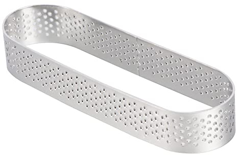 Amosfun Stainless Steel Mousse Ring 11.9cm Oval Tartlet Mold Cake Molding for Tiramisu Tartlet Mould Mousse Mould