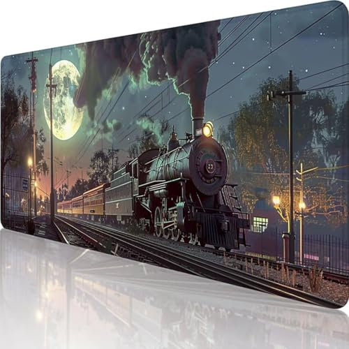 Grau Gaming Mauspad XXL 1000 x 500 Mousepad Zug, Erweiterte Groß Mauspad Schreibtischunterlage mit Vernähte Kanten Design, WassXerdicht Anti-Rutsch für PC, Laptop Büro Desk Mat Deko Geschenke j-P