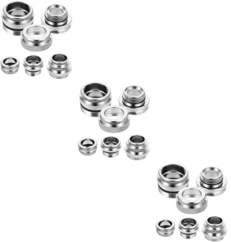 Sosoport 3sets Garden Hose Adapter for Faucet Sink Faucet Adapter Easy to Install and Carry 6pcs*3