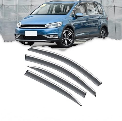 Regenabweiser Set 4X Deflektoren Für VW Für Touran 5T 2016~2022 Auto Fenster Visiere Regen Augenbraue Wachen Schutz Abdeckung Auto Windabweiser