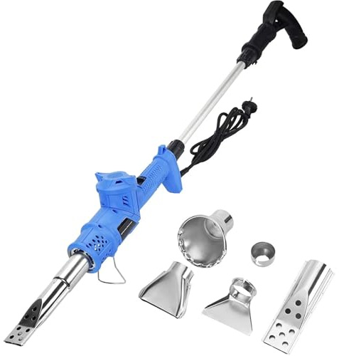 Elektrischer Unkrautbrenner for den Garten, 2000 W, elektrisches thermisches Unkrautbekämpfungswerkzeug for den Garten mit 5 Düsen, 500 l/min Luftstrom, einstellbare Temperatur 80–650 °C,for Abflammen