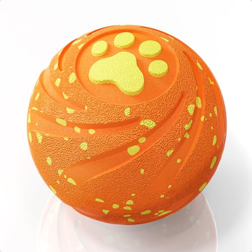 Shepatio Hundespielzeug - Interaktiver Hundeball, Air Self Moving Dog Ball für Hunde, Intelligentes Hundespielzeug, Geburtstagsgeschenk, USB Wiederaufladbar (Orange)