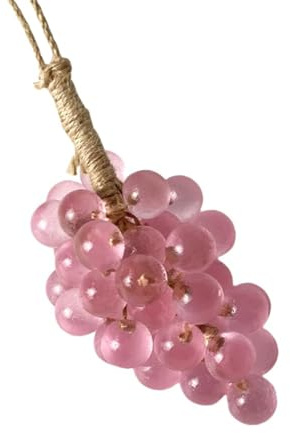 Grape Soap on a Rope, Handmade Natural Manual Grapes Soaps for Face Body, Decorative Soaps Bars for Holiday Gifts (Pink 255g)