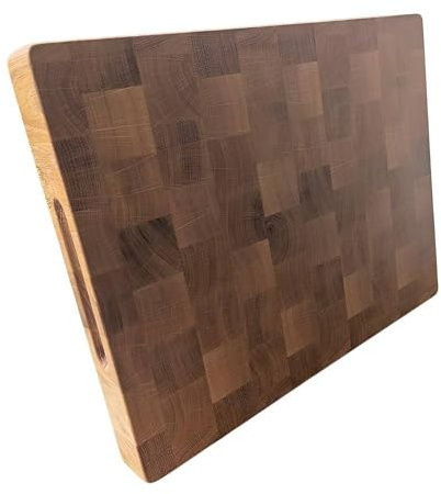 Schneidbrett aus Eiche, Schneidebretter, Küchenbrett, Groß Holzbrett 4 cm dickes (390 * 300 * 40mm)