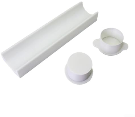 Multi Use Cake Set Featuring 2 Inch Round Cutter and 9 Inch Tray for Baking Cakes, Cookies, and More (White)