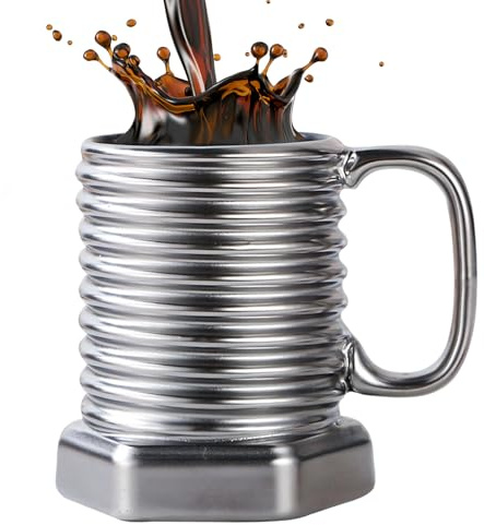 Divertente da caffè – 380 ml nero interno da tè | d'acqua | per cappuccino latte, cacao vino succo di birra cucina bar ristorante casa compleanno