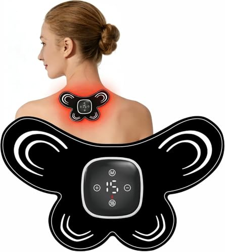 TENS Gerät,Wiederaufladbare Reizstromgerät,Elektrische Massagematte mit Wärmefunktion für Bein Rücken Schulter Arm Muskelstimulator,6 Massage-Modi und 15 Vibrationsstärken mit 3 Temperatur Einstellbar