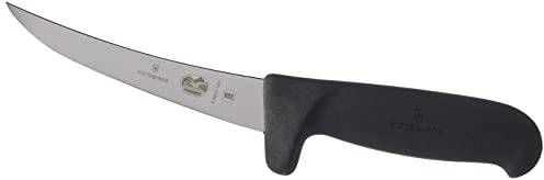 Victorinox Fibrox Safety Grip Couteau de Cuisine/à Désosser, Tranchant Normal, 12 Cm, Nylon, Noir