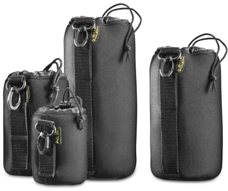 Walimex pro Objektivbeutel-Set NEO11 Modell 300 4er Set aus Größe S-XL Neopren Objektivtaschen, Schutzbeutel für Kameraobjektiv