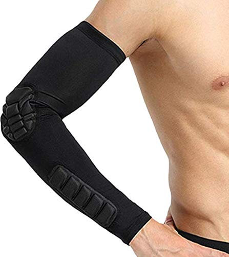 ITODA Ellenbogenschoner Anti Rutsch Armschützer Ellbogenschützer Sport Ellenbogenstütze für Damen Herren Ellenbogenbandage Elastische Ellenbogenorthese Unisex Ellenbogenschutz Unterstützung Schwarz L