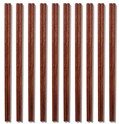 Bacchette di legno riutilizzabili da 10 paia di bacchette cinesi tradizionali da 9,84 per principianti