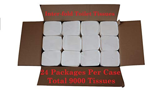 Interfold Bathroom Tissue - Toilet Tissue (Shabbos Tissue) Bulk Toilet Paper (NOTE: These are not rolls, but packs of cut toilet tissue)