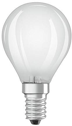 OSRAM Retrofit Classic P Lampadina LED, Attacco: E14, Bianca Calda, 2700 K, 4 W, Equivalenti a 40 W, LED SUPERSTAR CLASSIC P, Opaco, Taglia Unica