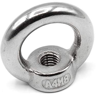 HEAVYTOOL Ringmutter M20 ähnlich DIN 582 Edelstahl V4A AISI 316 Inox (2 Stück) Augenmutter Lastauge Lastmutter Ösenmutter Ringösenmutter