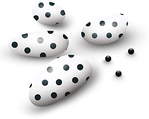 Confetti Papa | Confetti Bianco Neri (Pois Neri) | Confetti di Cioccolato fondente 60% | Confezione da 500g | Pezzi per confezione 130 | Senza Glutine