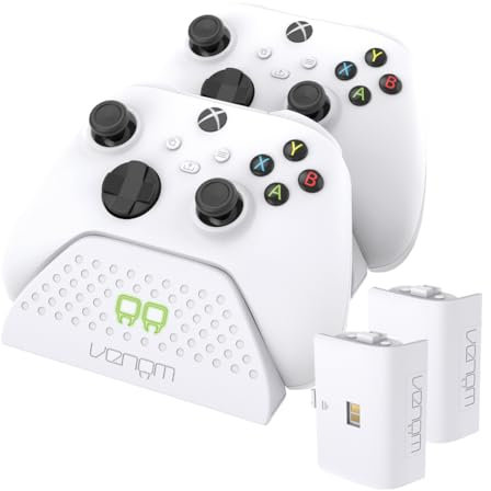 Venom Twin Charging Dock with 2 x Rechargeable Battery Packs - White (Xbox Series X & S / One)