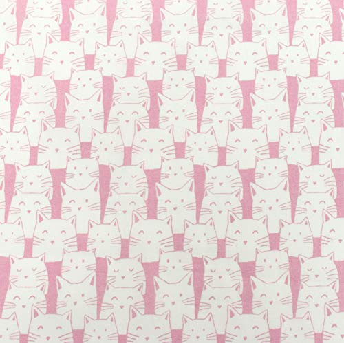 MAGAM-Stoffe Kitty Katze Baumwollstoff Oeko-Tex Meterware Coupon (Stück: 100x140cm)