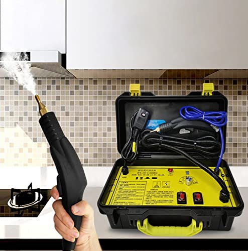 JTYX High Pressure Steam Cleaner 5 Bar 3200W Commercial Steam Cleaning System Automatic Pump Steamer Washer for Kitchen Bathroom Car Seat Furniture Floor, Yellow