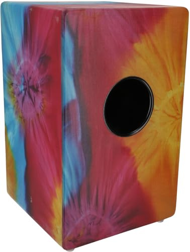 Cajon, Holztrommel Percussion Rhythmus Instrument für Spaß, Design 2 | Hochwertige HPL und Sperrholz, dominanter Basssound, 20-spiraliger Snareteppich, ideal für Jam Sessions.