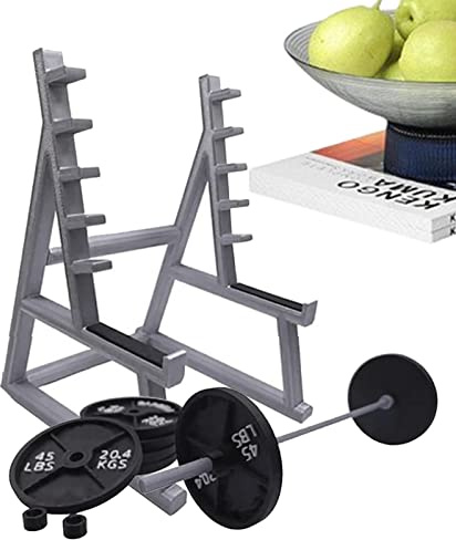 haoying Schreibtisch-Stifthalter, Langhantelständer, Stiftehalter – tragbare Stifteaufbewahrung für Fitnessstudio, Kniebeugen-Ornamente mit Langhanteln und Gewichten für Heimbüros
